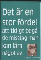 Kylskåpsmagnet Citat: Winston Churchill