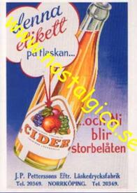 Nostalgikort: J.P. Petterssons Cider