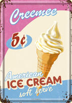 Metallskylt American Ice Cream