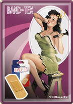 Metallskylt   Pinup Band-tex