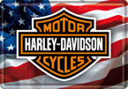 Metallskylt Harley-Davidson flag!
