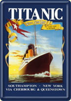 Metallskylt Titanic White Star line