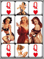 Kylskåpsmagnet Pinup sortiment. Heart