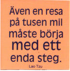 Kylskåpsmagnet: Även en resa . . .