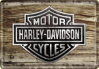 Metallskylt Harley Davidson Wood Logo