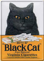 Metallskylt Black Cat
