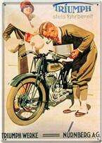 Metallskylt. Triumph