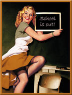 Kylskåpsmagnet School is out