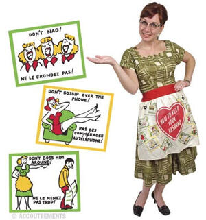 För köket - Förkläde i bästa retrostil: How to keep your husband.