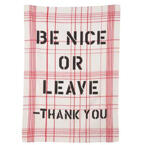 Kökshanduk i bästa retrostil: Be nice or leave.