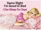Retro kylskåpsmagnet: Damn right I'm  . . .